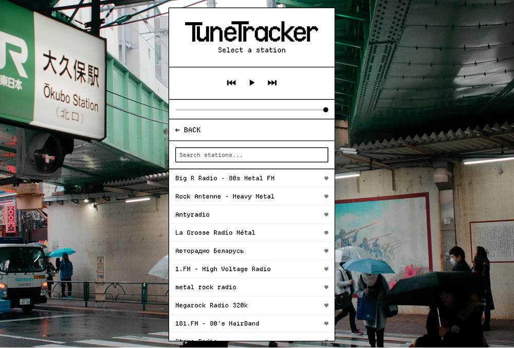 tuneTracker cover