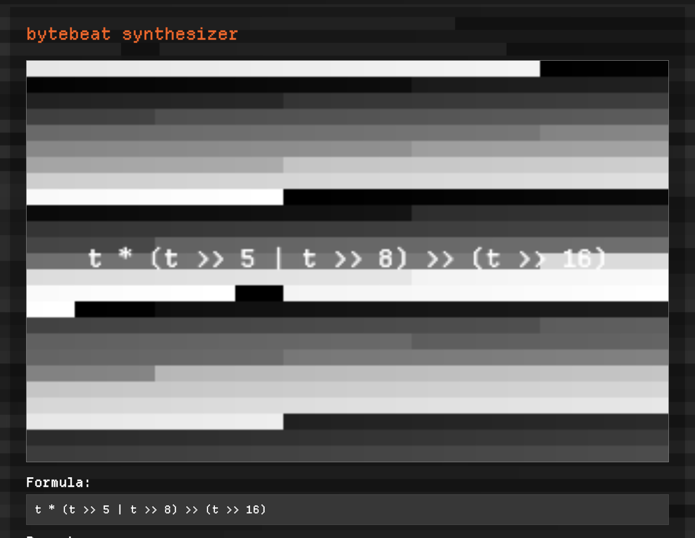 bytebeatSynthesizer