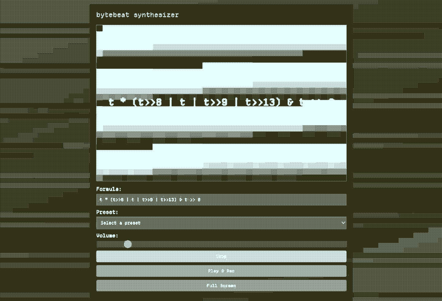 Bytebeat Synthesizer